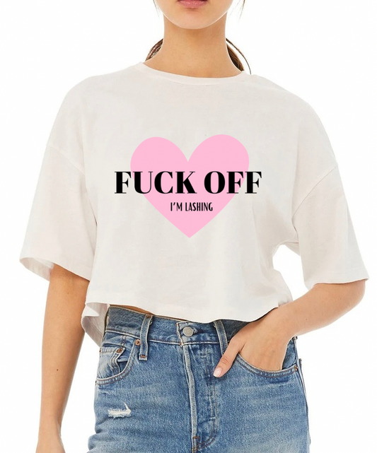 ♡ FUXK OFF CROP ♡