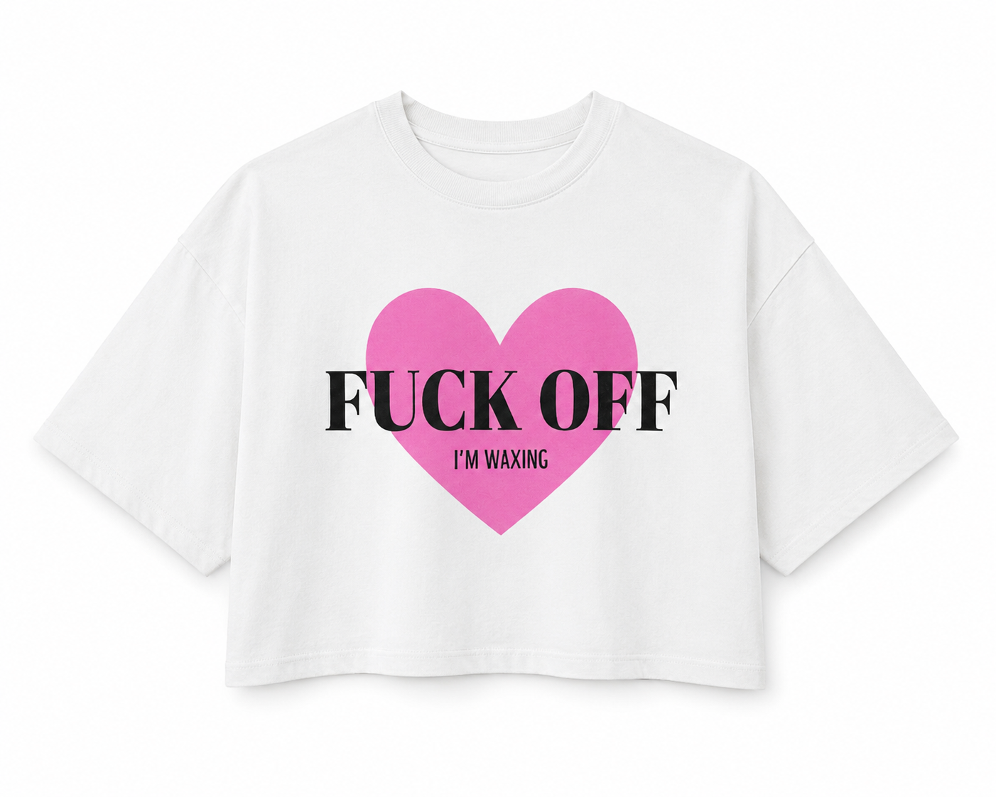 FUCK OFF CROP TOP (lash & wax)